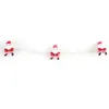 Strings LED Decorative Lantern String Holiday Battery Box Copper Wire Santa Claus Crutch