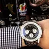 New Style Quartz Movement Chrongraph Men Watch Full Fuction Black Face Sapphire Crystal 316 Stainless Band Watch197q