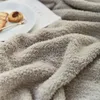 Blankets Nordic Super Soft Warm Cozy Breathable Gray Beige Autumn Decor Knitted Bedspread Home Office Sofa Throw Blanket