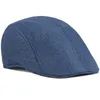 BERETS HT3699 BERET CAP SPRING SUMMER CAPS MEN REMOTTER LINEN BROINGABLE IVY SBOYフラットレトロアーティストPEANER HAT MALE