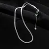 Kedjor solid 925 sterling silver breda pärlor choker halsband för kvinnor tonåring flickor koreansk stil chunky uttalande smycken 2023chains