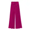 Kvinnors byxor capris kvinnlig koreansk modekvinna culottes kvinnor bandage veckad bred ben byxa sexig byxa kjol bottnar 2women's