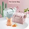 Hondenauto -stoelafdekkingen Pet Carrier Bag met chassis zachte rugzak draagbare schouderhandba voor puppy kleine honden katten cavia's