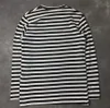 Camicie Uomo T Moda giapponese Amore Ricamo Manica lunga High Street Stripe T-shirt donna allentata a maniche lunghe Abbigliamento casual S-XL