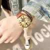 Wristwatches 2023 Men's Mechanical Watch Waterproof Wine Barrel Hollow Belt Men Personality Social Guy Man