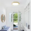Światła sufitowe LED sypialnia H65 Wszystkie miedziane lampa nordycka postmodernistyczna minimalistyczna heksagon Balkon Study Creative Brass