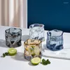 Verres à vin 230ML Ins Creative Origami Coupe Twist Verre Bar Whisky Transparent Bière Café Lait Boisson Eau Tasses Couple Cadeau Drinkware