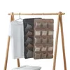 Storage Boxes Double Sided Underwear Hanging Organizer Solid Color Oxford Cloth Bag Box Wall-Mount