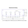 119x36mm 4 Way RCA Terminal Wall Panel Plate Input Phono Chassis Socket Audio Adapter NE5532 Active Tone Board