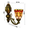 Vägglampa 5 "British Stained Glass Modern Mirror Headlights Bedside Aisle Garden Single Head