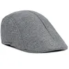 Boinas HT3699 Boina Gorra Primavera Verano Gorras Hombres Mujeres Algodón Lino Transpirable Ivy Sboy Plano Retro Artista Painer Sombrero Hombre