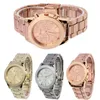 Montres-bracelets genève dames femmes fille unisexe en acier inoxydable montres à Quartz 2023 femme cadeau Horloge Dames Kol