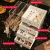 Storage Boxes Jewelry Box Earrings Display Stand Organizer Necklace Cabinet Drawer Rack Clear Plastic