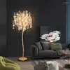 Vloerlampen moderne luxe el projectlamp creatieve woonkamer kristallen tak kunst decoratief