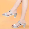 Sandalen Peep Toe Low Heels Frauen Starke Ferse Mid-ferse Weibliche 2023 Sommer Leichte Schuhe