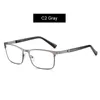 Occhiali da sole Anti Blu Blocco occhiali da lettura da uomo Donne Business Metal Frame lenti da prescrizione Eyewear 1 0-4 0 254u