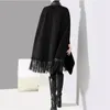 Trench da donna Cappotto invernale Abbigliamento donna Moda coreana Nappa Dolcevita senza maniche lunghe Giacca a vento monopetto LRY237