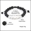 Kralen strengen 8 mm lava rotssteen kralen armband essentiële olie diffuser elastisch gevlochten touw tijger oog yoga chakra mannen braceletz dr dh1yw