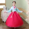 Etniska kläder Hanbok koreanska kostymer barn traditionella förbättrade flickors hanboks