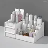 Storage Boxes COSTWAY Cosmetic Box Desktop Drawer Type Plastic Jewelry Organizer Rack W0592