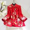 Roupas étnicas elegantes bordados mulheres cheongsam top clássico clássico estilo noturno festas de noite tang terno sexy plus size outono diariamente casaco