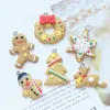 Christmas Decorations 6/12pcs Wooden Tree Ornaments DIY Decor Wood Deer Snowman Pendant Decoration For Home Xmas Gift F