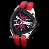 2021 Novo cronógrafo cronógrafo de gado de gado de gado de gado de carro tonino assista a dois tons PVD Black Dial Dynamic Sports Red Leather Puretime 337V