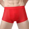 Onderbroek ondergoed mannen ademende snel droge platte boksers mesh holle plus size massief bokser mannelijk elastisch taille ondergoed