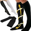 Athletic Socks 1Pair S-XL Elastic Knee High Stockings Calf Compression Varicose Veins Treat Shaping Graduated Pressure