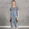 Kvinnors jumpsuits Rompers Summer Women Jumpsuit 2023 Vintage Denim broderi Kvinnlig lekdräkt sned Neck Loose 2235 Women's's