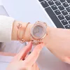Armbanduhr dreifarbige Quartz Watch Fashion Casual Steel Band Spot Direktvertrieb Gypsophila Ladies Diamond