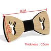 Bow Ties AUAU-Mens Tie Accessory Wedding Party Christmas Gifts Bamboo Wood Bowtie Neck Wear For Men Women Cravat Deer