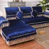 Copertina di sedie coperte di lussuosa velluto italiano soggiorno divano cuscino di fascia alta di fascia alta sedile peluche di peluche asciugamano di cotone.