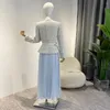 カジュアルドレス特別なデザイン最高品質2023秋コレクション女性偽りのツーピースドレス付き