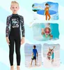 Costume da bagno da donna Costume da bagno per bambini Costume intero intero Rash Guard a maniche lunghe Muta in pelle per ragazze e ragazzi