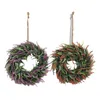 Decorative Flowers & Wreaths Simulation Wreath Nordic Ornaments Soft Frost Christmas Party Handmade Artificial Door Wall Hanging