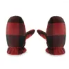 Cappelli Addensare Capretti Del Bambino Plaid Autunno Inverno Cappello Caldo Tappi di Protezione per le Orecchie Copricapi Bambini Guanti Del Bambino Accessori 6-48 Mesi