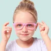 Lunettes de soleil Enfants Blue Light Blocking Lunes Girls Square SILICAGEL LEURES Cadre pour enfants Téléphone Pièce de téléphone Anti Fatigue Eyesar