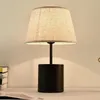 مصابيح طاولة الحد الأدنى ديكور مصباح النسيج بجانب السرير قراءة مكتب LED