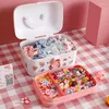 Opbergdozen kinderaccessoires doos meisje haarspeld ring babyband schattig rubberen hoofd touw sieraden organisator