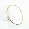Bangle Selling Gold/Rhodium Plated Adjustable Expandable Iron Bracelet Fashion Wire Bracelets For Women Jewelry