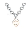 T tasarımcı kalp etiketi kolye kolye bilezik saplama küpeler 925 sterlling gümüş mücevher kadın kadınlar tasarım lüks düğün partisi sevgililer günü hediye boncuk 039