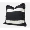 Pillow DUNXDECO Classical Stripe Square Case Modern Room Luxury White Black Linen Cotton Sofa Chair Bedding Cojines Deco