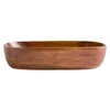 Plates 1Pc Japanese Rectangular Plate Wooden Bamboo Serving Tray Tea Cup Saucer Trays Fruit Storage Pallet Decoration