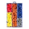 220PCS Fast Connector Spring Cap Crimp End Terminal Insulated Electrical Insert Splice Rotating Wire Connection Assortment Kit