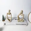 Decoratieve beeldjes objecten moderne Europese stijl hars abstract denker standbeeld voor decoratie eenvoudige beeldhouwkunst figurine el kantoor huis d