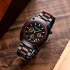 Relojes de pulsera Relojes Hombre BOBO BIRD Reloj de madera Hombres Cronómetro Cronógrafo Mostrar fecha Reloj de pulsera de cuarzo de madera Logotipo personalizado DropshipppingWrist