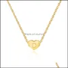 Подвесные ожерелья простая форма сердца 26 буква ожерелье Женщины Boho 2022 Мода Золотая Металлическая личность Гламур Девушка Ювелирные изделия Dhyrn