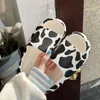 Slippers Summer Women 2023 Cute Cow Design Sandals Couples Cartoon Thick Platform Home Flip Flops Soft EVA Shoes