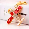 Party Favor Fedex Jewelry Aircraft Helicopter Model Metal Pendant Chain Mens Motorcycle Key Small Gift Fast Drop Delivery Home Garde Dhwuv